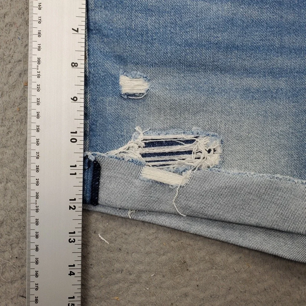 VIGOSS‎ Marley Shorts Women's 26 Blue Cuffed Distressed Medium Wash 5 Button Fly - Picture 3 of 7